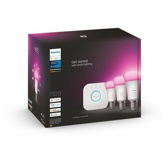 Ampoule à Puce Philips Kit de inicio: 3 bombillas inteligentes E27 (1100) 9 W E27 6500 K 806 lm